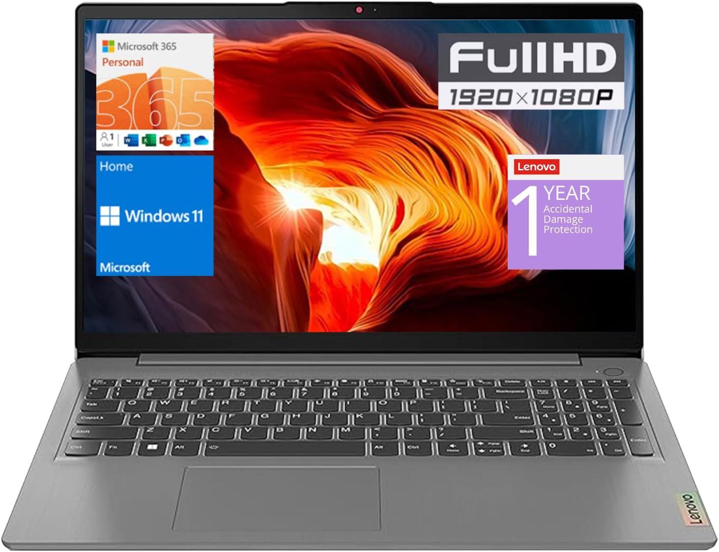 Lenovo IdeaPad 1 15.6-inch Laptop – Intel Celeron N4500, 4GB RAM, 128GB eMMC, HD Display