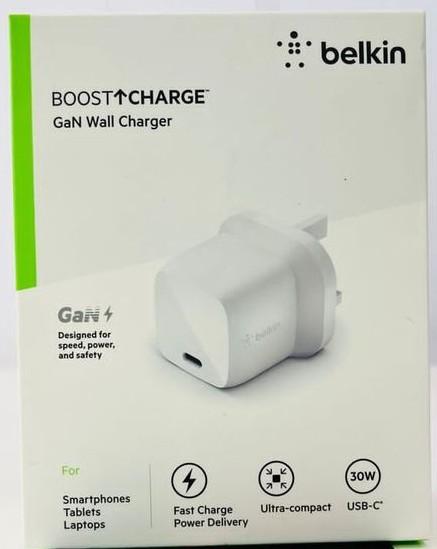 BoostCharge 30W GaN Wall Charger with Power Delivery | White