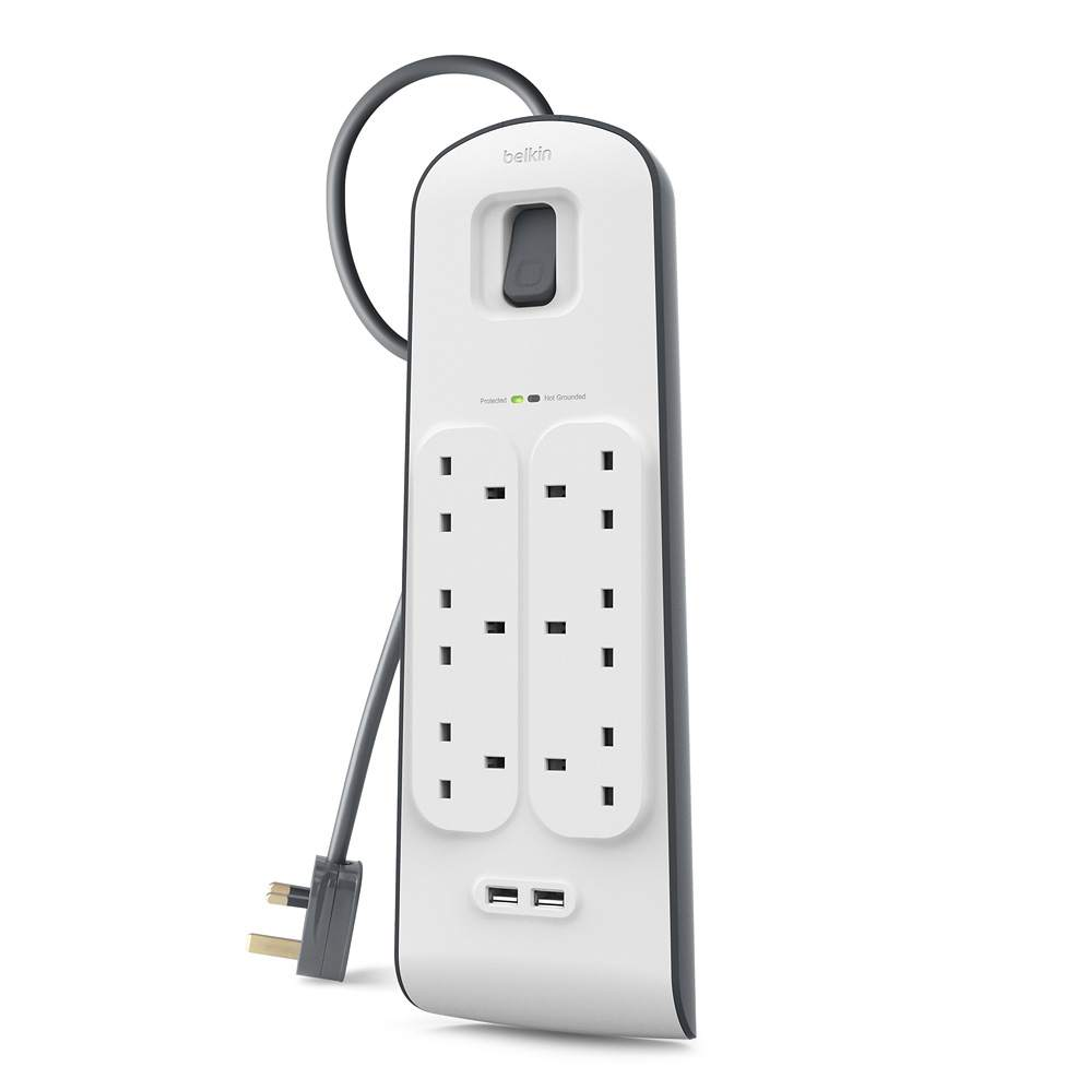 Belkin Surge Extension 6 Socket 2USB PORT (2M)