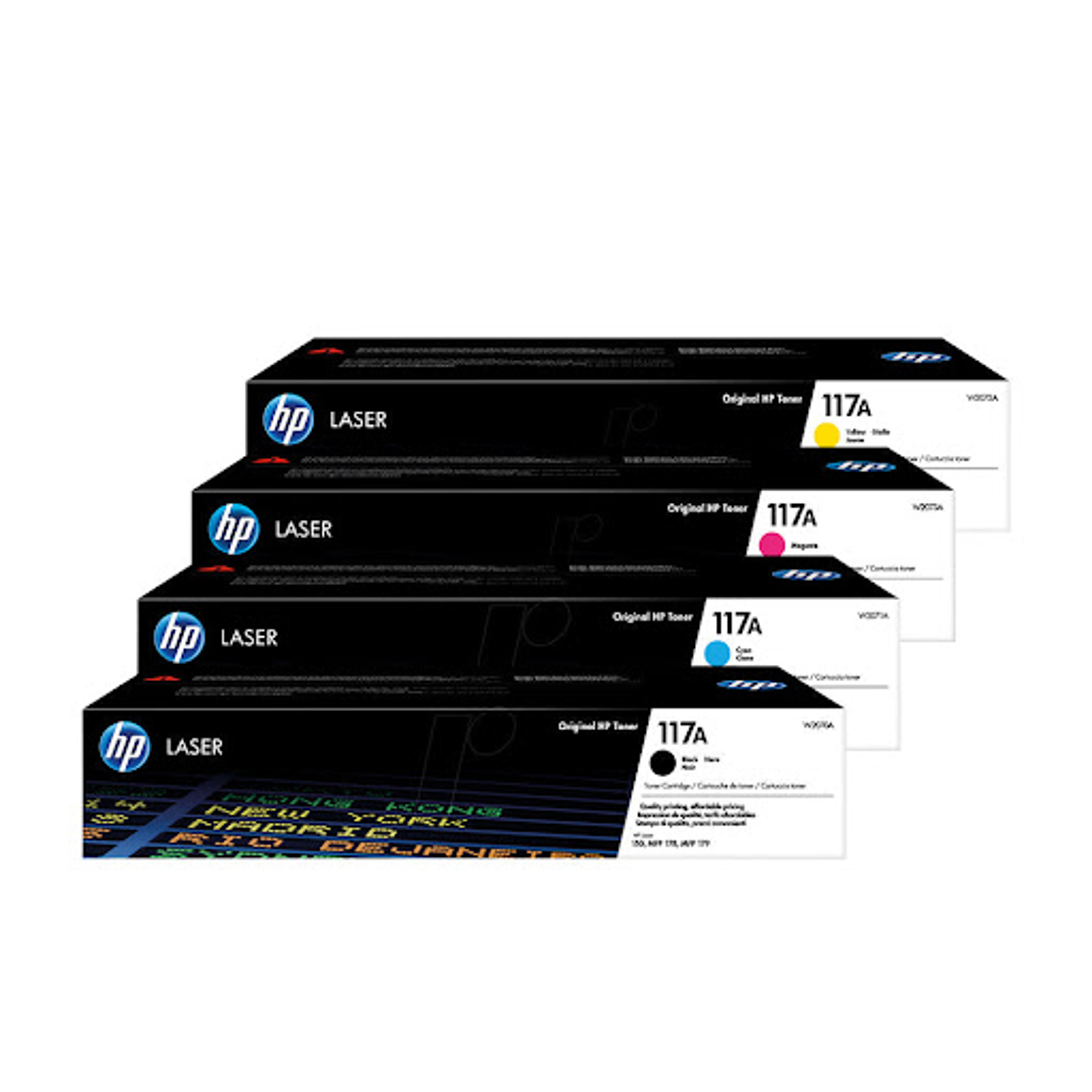 HP Genuine 117A Laser Toner Cartridge – Cyan | Yellow | Magenta