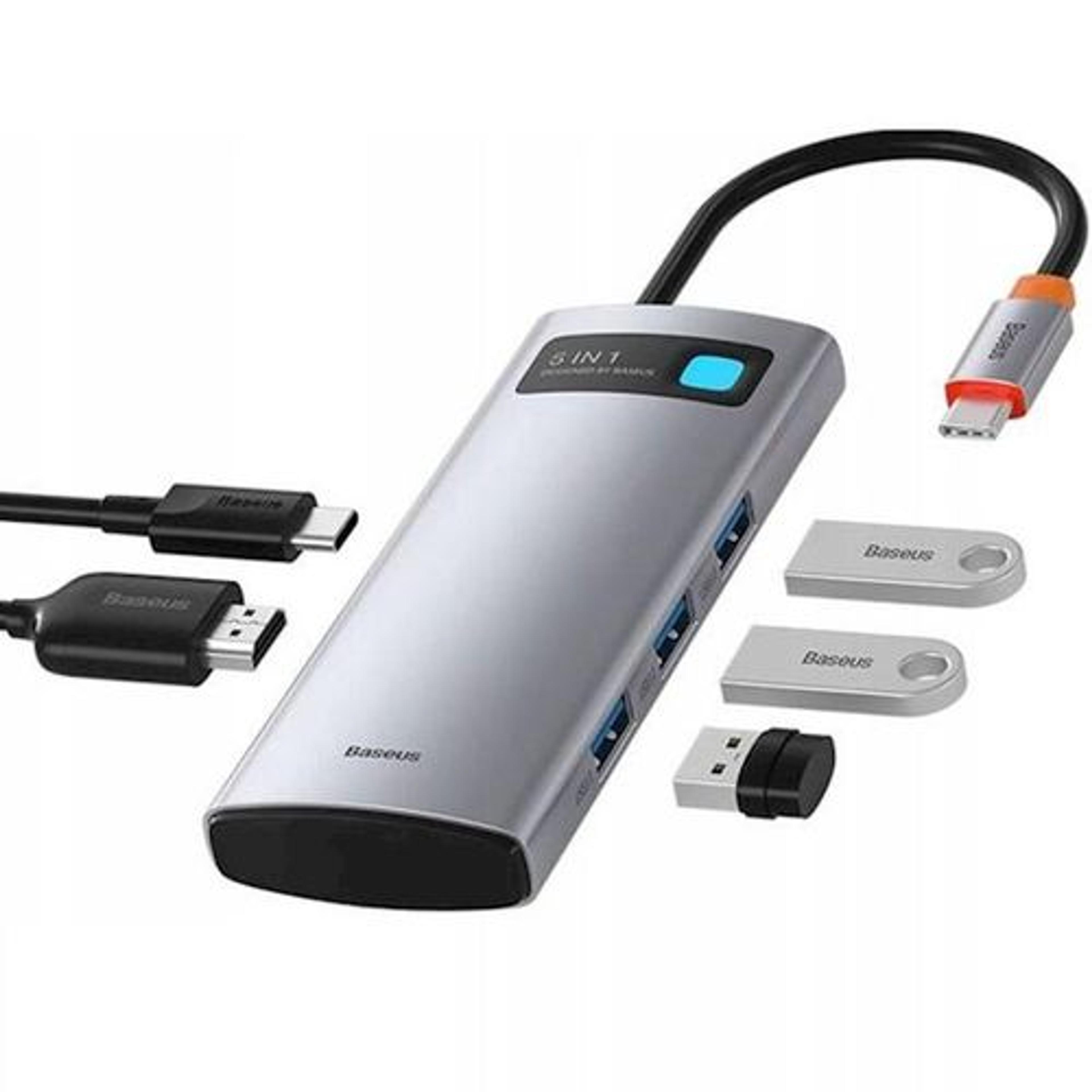 BASEUS 5-IN-1 MULTIFUNCTIONAL HUB