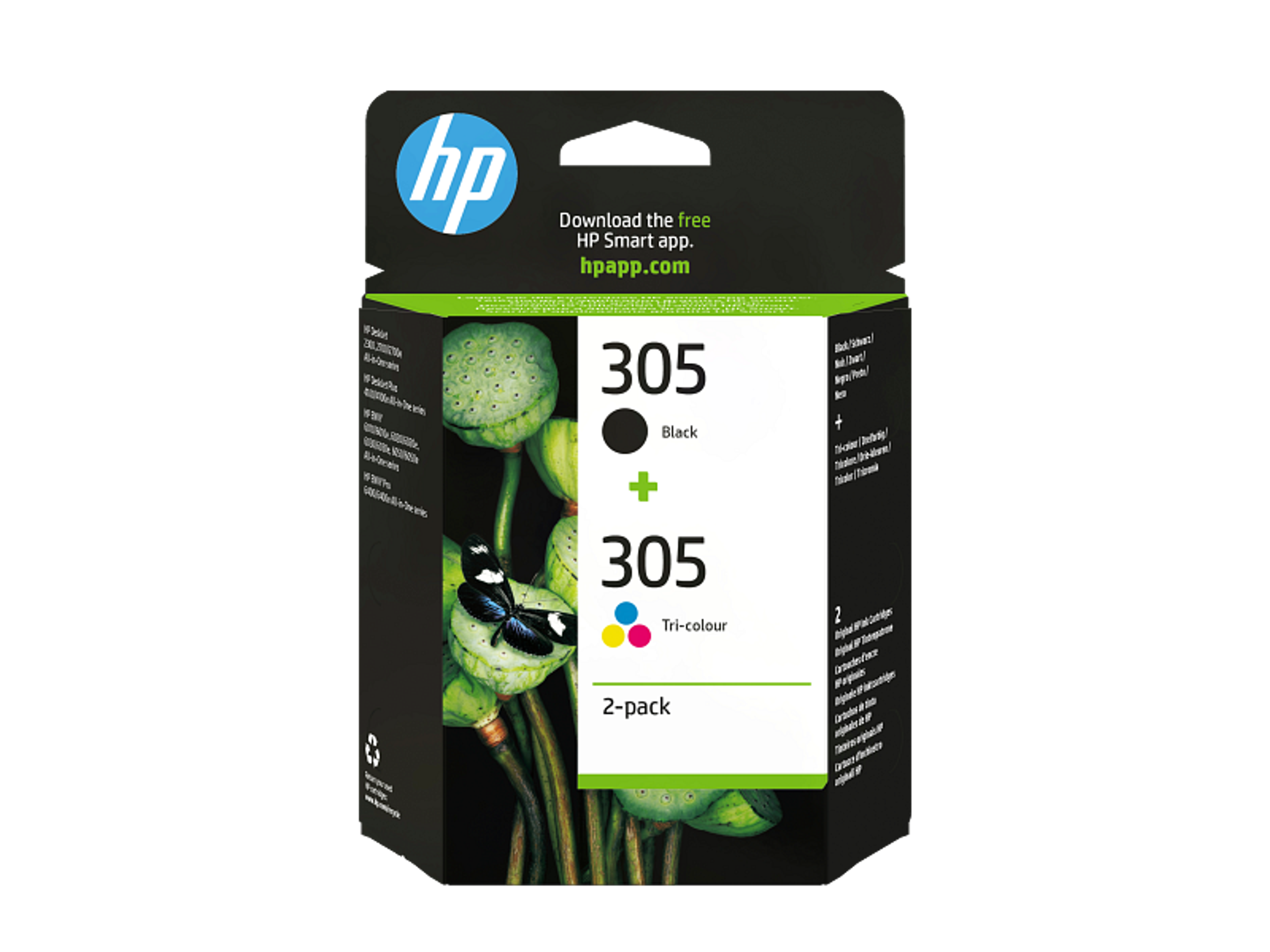 HP 305 Black/Tri-color Original Ink Printer Cartridges Combo