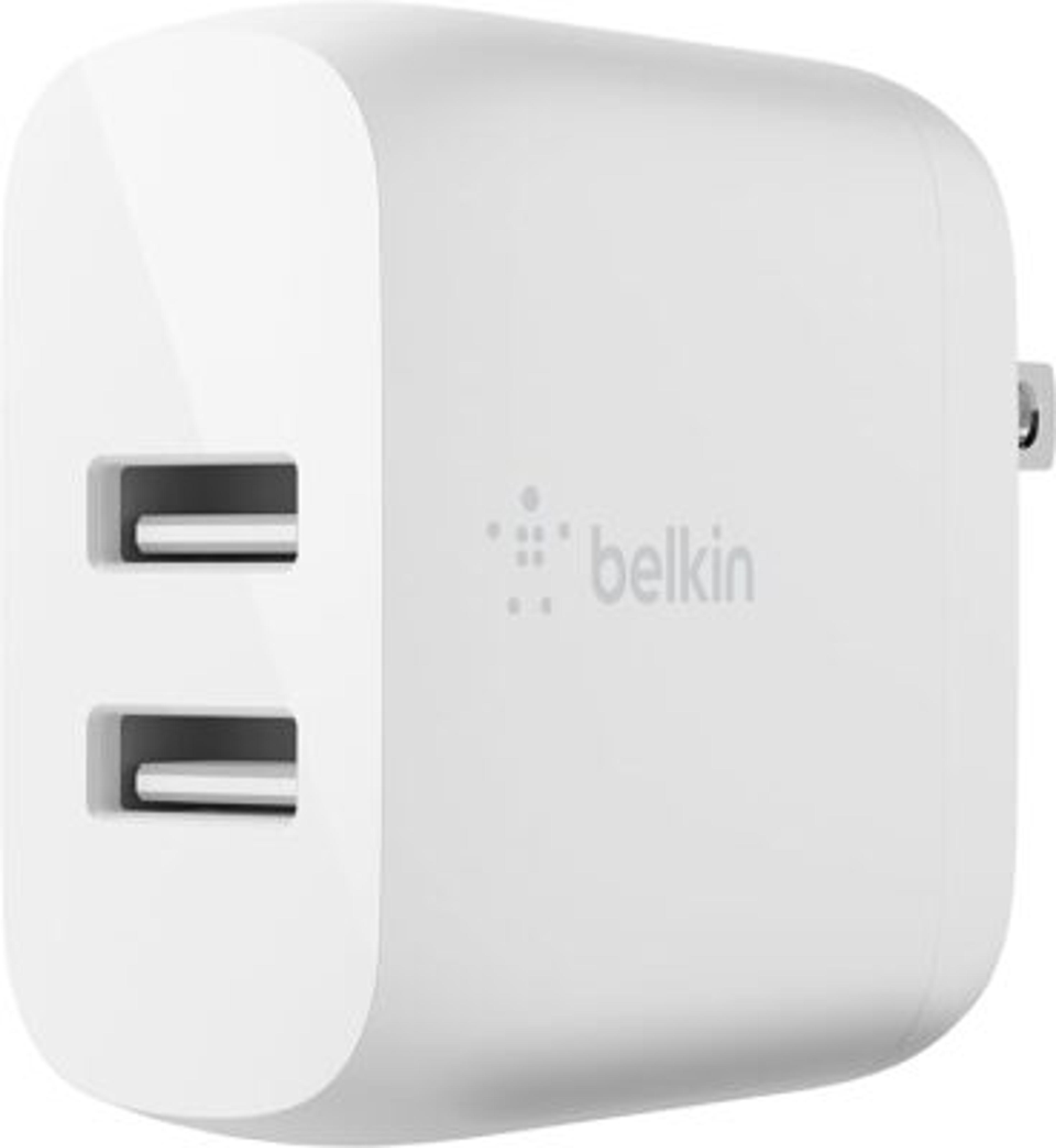 DUAL USB A WALL CHARGER 24W | Color" WHITE