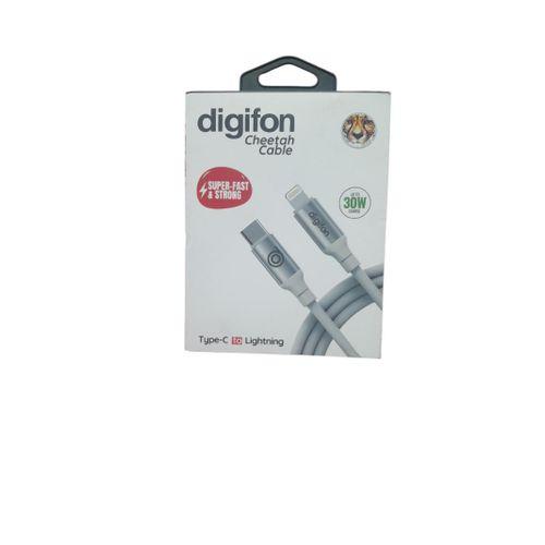 DIGIFON TYPE-C TO LIGHTNING 30W CABLE 1.8M BLACK