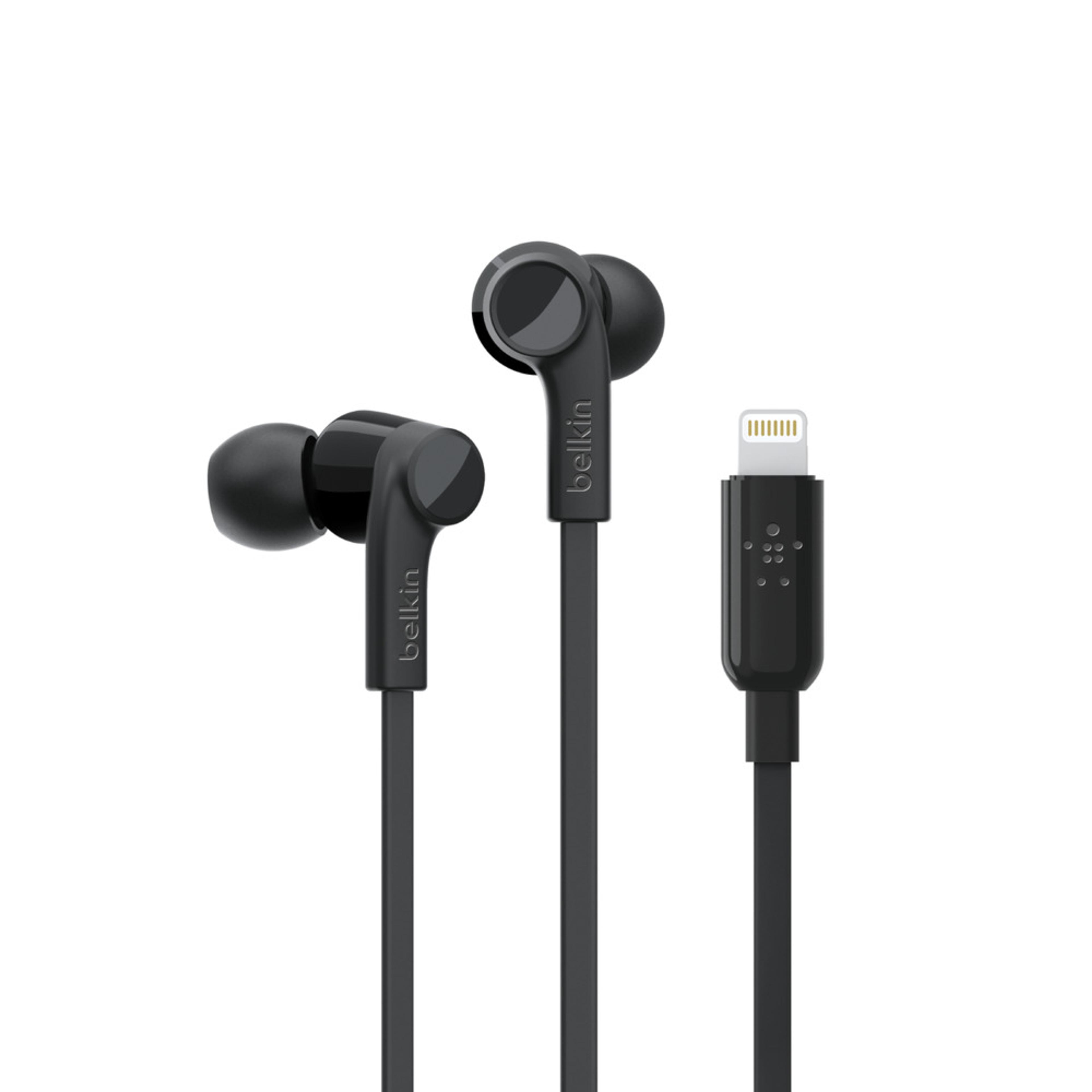 ROCKSTAR HEADPHONES WITH LIGHTNING CONNECTOR- Black