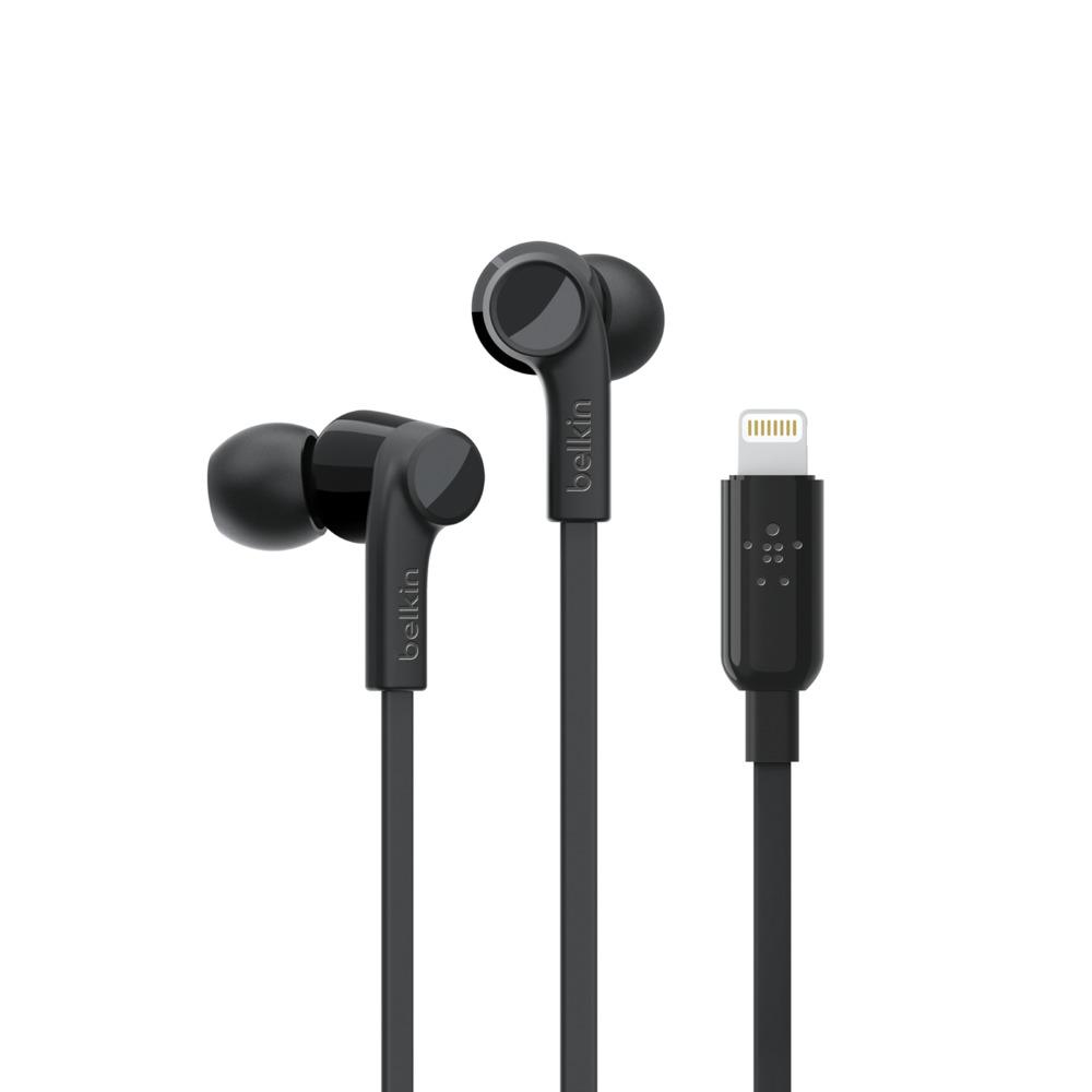 ROCKSTAR HEADPHONES WITH LIGHTNING CONNECTOR- Black