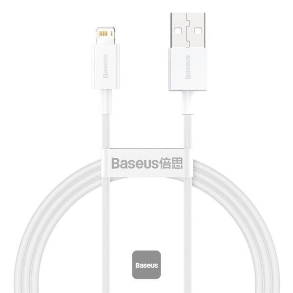 Baseus Superior Series Fast Charging & Data Transfer Cable USB-A to Lightning 1m – White