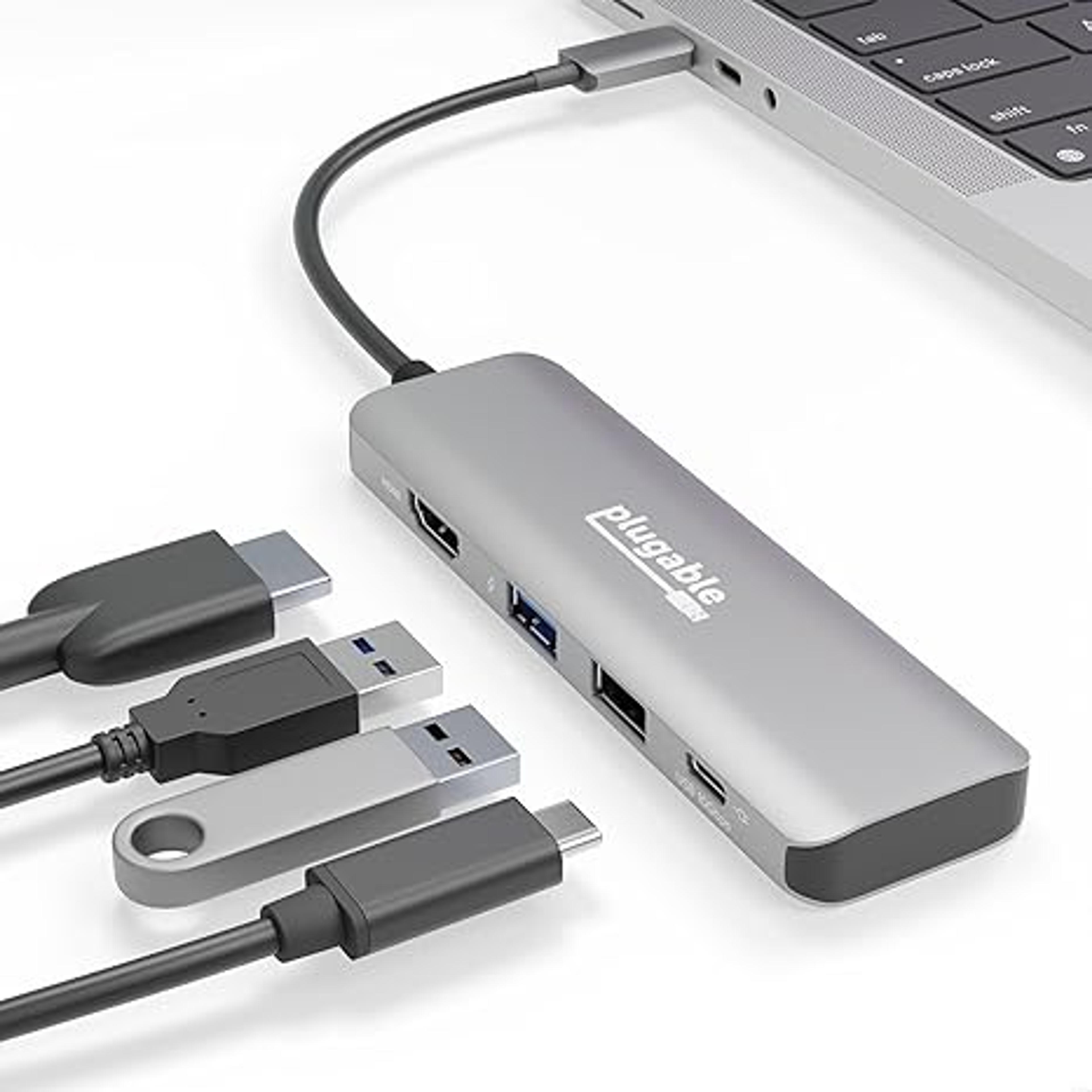BASEUS SQUARE ROUND 4 IN 1 USB HUB ADAPTER