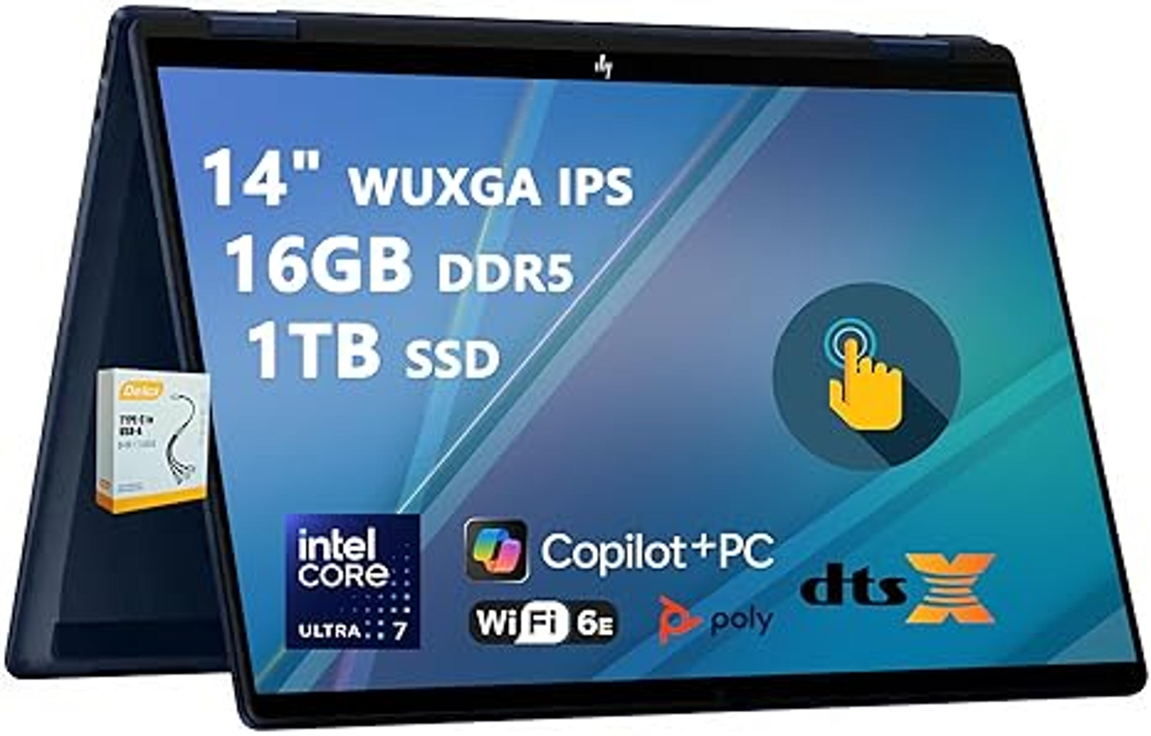 Hp OmniBook Ultra Flip 14 2-in-1- Intel Core Ultra 7 256V Processor.- 16GB RAM – 1TB SSD – 14” 2k Full HD Convertible Touchscreen Display. – GREY (SPECTRE REPLACEMENT) (NO PEN INCLUDED)