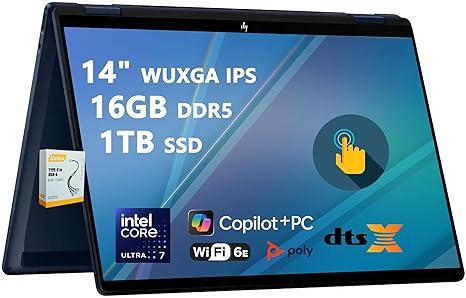 Hp OmniBook Ultra Flip 14 2-in-1- Intel Core Ultra 7 256V Processor.- 16GB RAM – 1TB SSD – 14” 2k Full HD Convertible Touchscreen Display. – GREY (SPECTRE REPLACEMENT) (NO PEN INCLUDED)