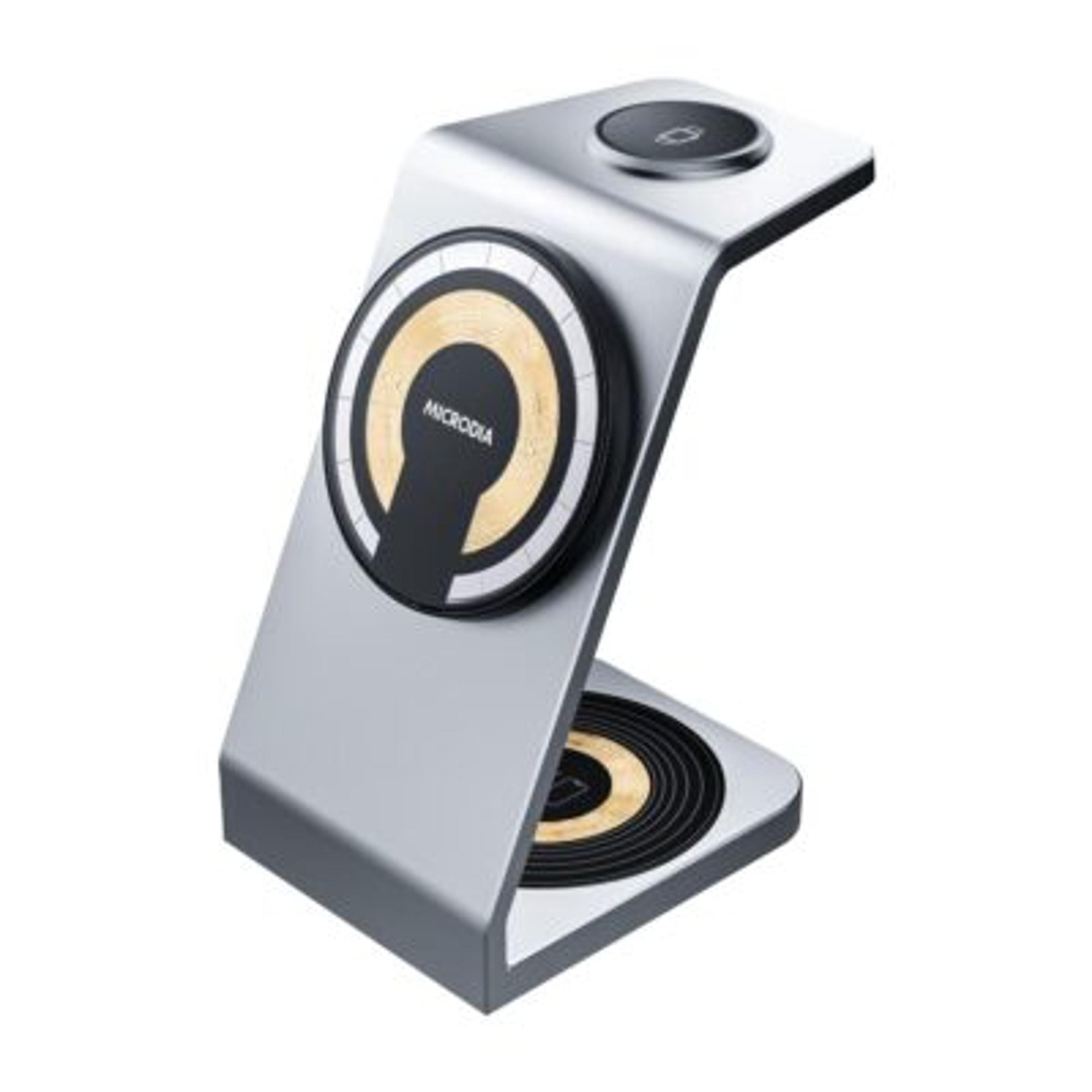 MICRODIA SNAPSTATION ALUMINAIRE 3-IN-1 IMAC STYLE WIRELESS CHARGING STATION