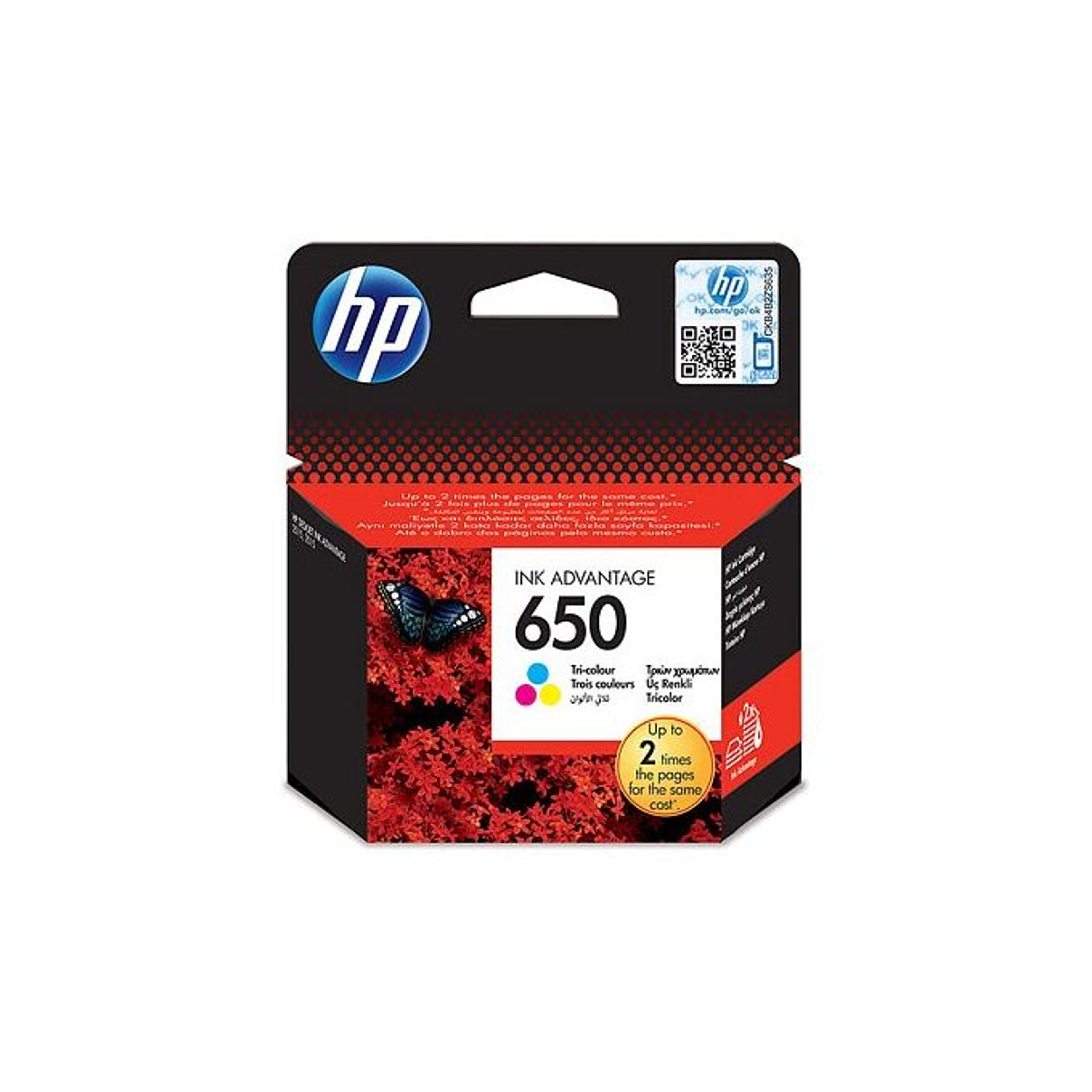 HP 650 Tri-Colour Original Ink Advantage Cartridge-Pack
