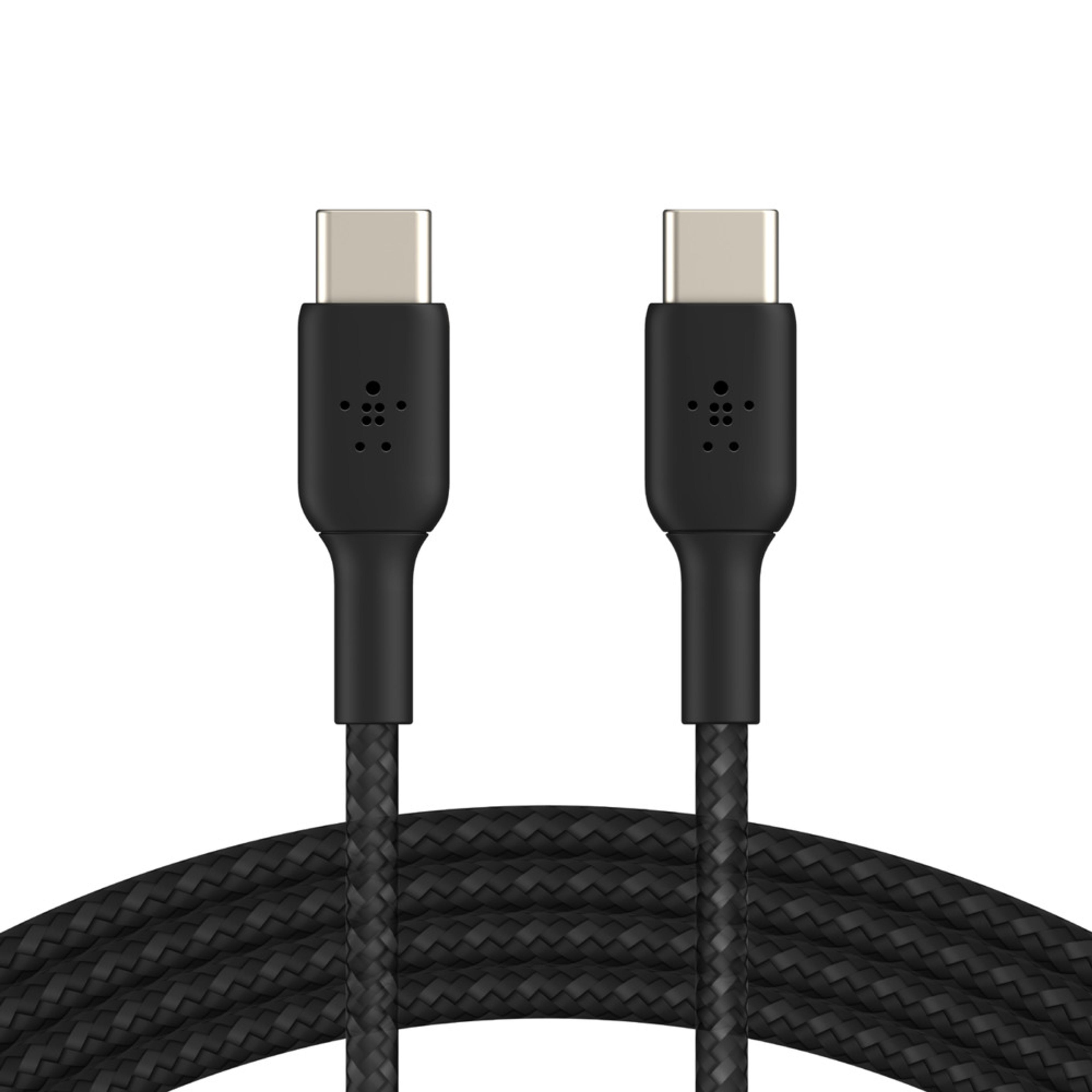 Belkin USB-A to USB-C 1M Cable Braided | Color Available" BLACK & WHITE