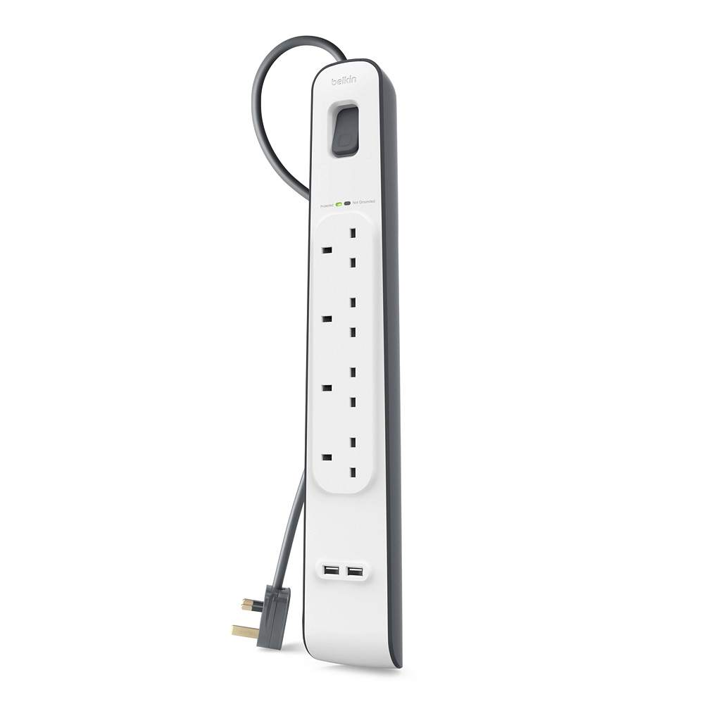 Belkin Surge Extension 4 Socket 2USB PORT (2M)