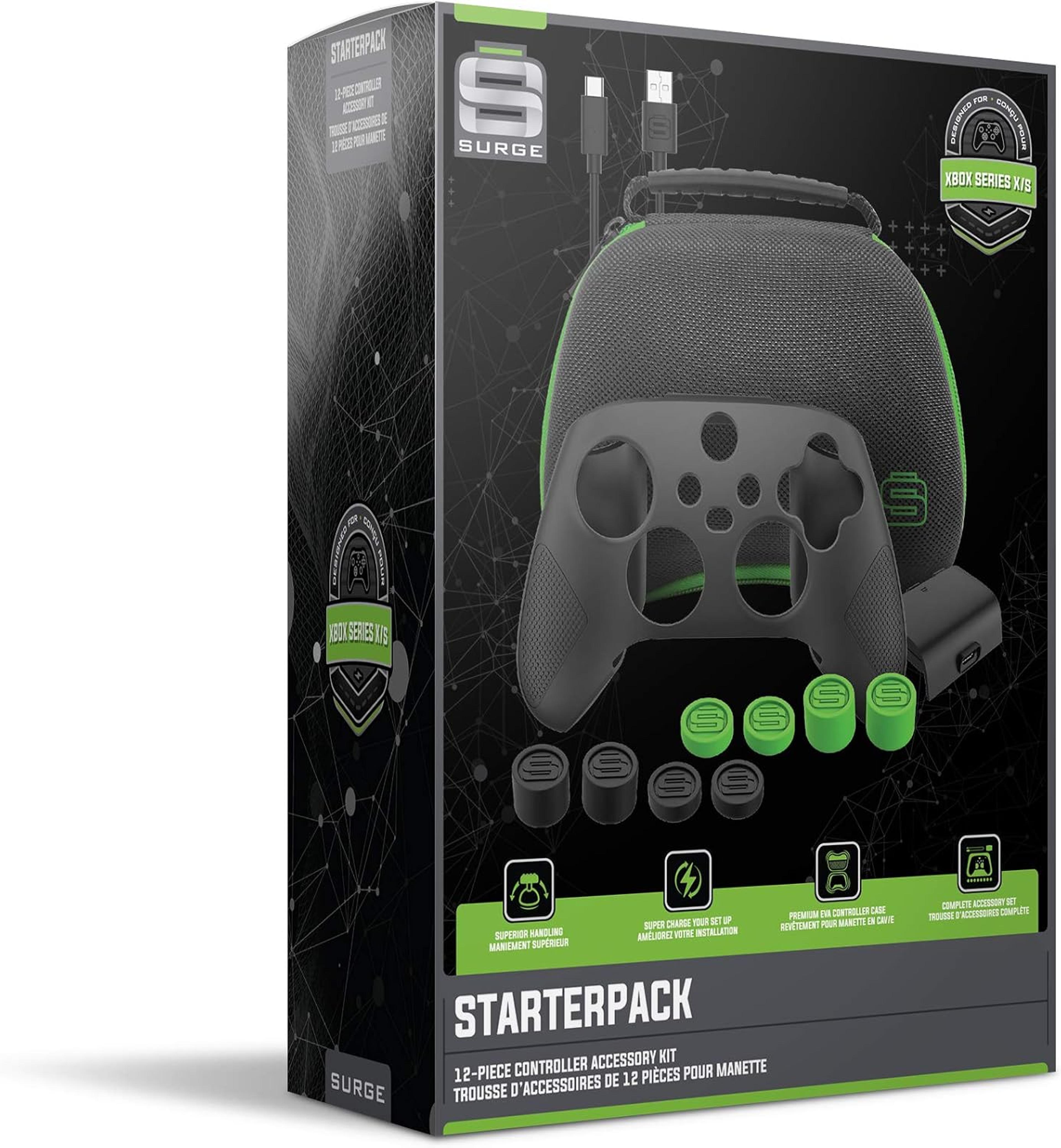 Surge Xbox Series X|S Controller Starter Pack – 12-Piece Accessory Kit