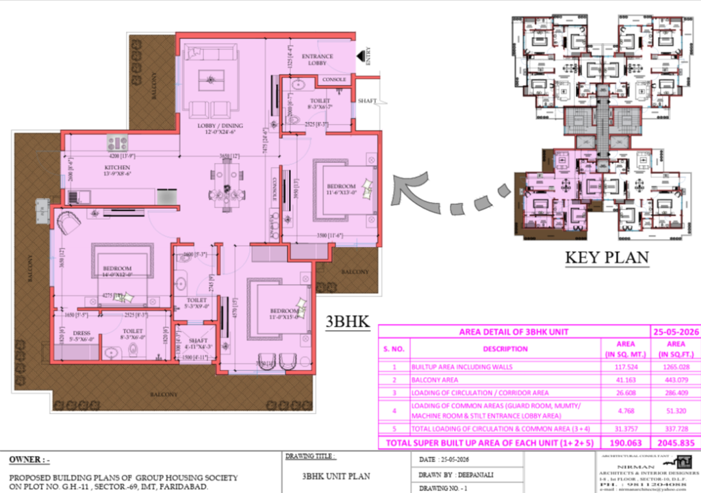 3 BHK Luxury Apartment - Sector 69