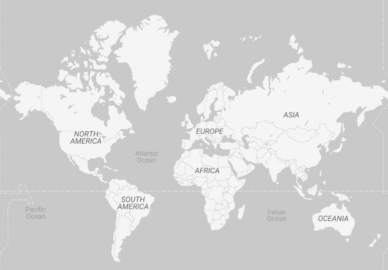 A grey and white world map