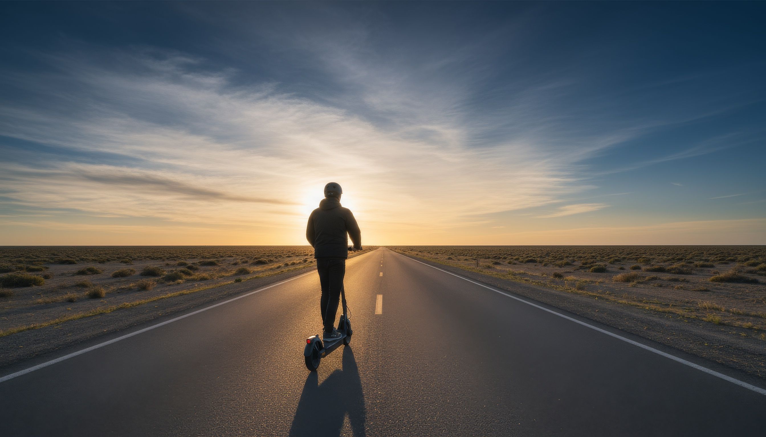 Mit dem Augment Agaru Ultra E-Scooter auf der Straße fahren