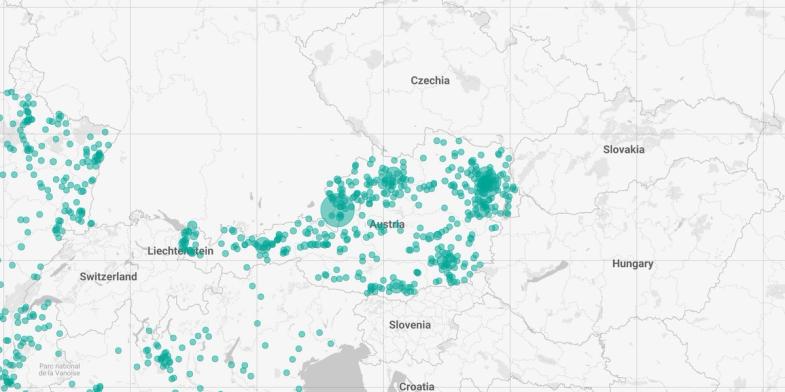 Austra Østrig Map Kort Augment Scooter Løbehjul