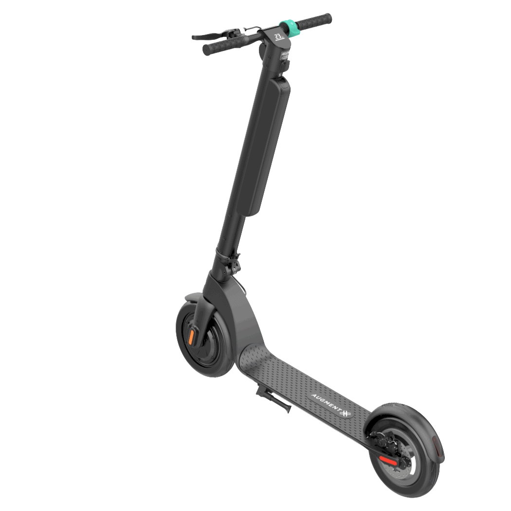 E-scooter collapsed in a carrying mode