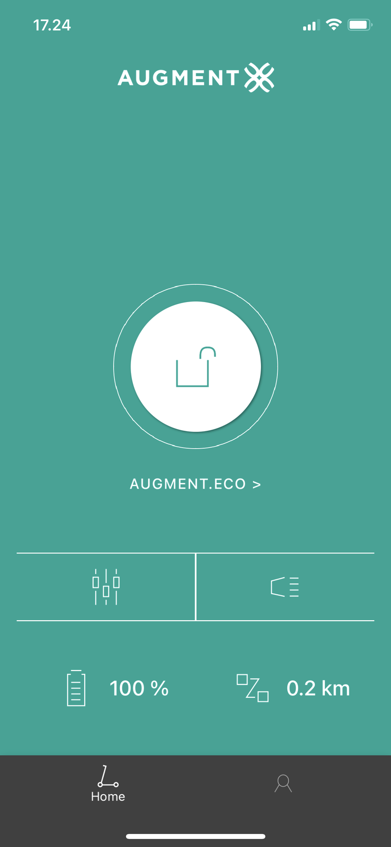 application augment eco pour déverrouiller sa trottinette