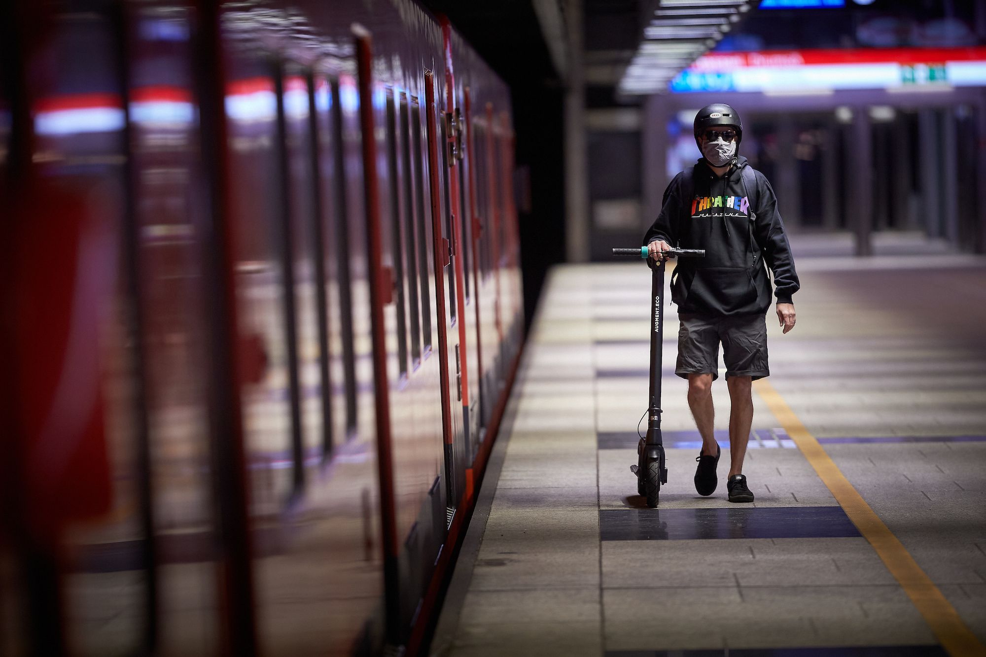 trottinette électrique Augment en métro