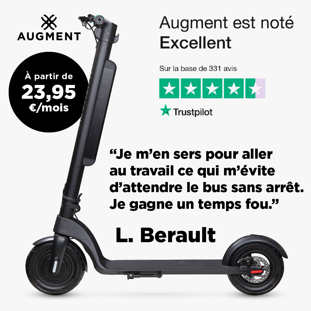 avis positif sur le système de location de trottinette électrique Augment