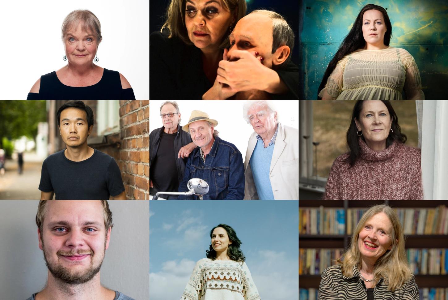 Et sammensatt bilde av forskjellige utøvere som er med i Ibsen- og Hamsundagene 2023