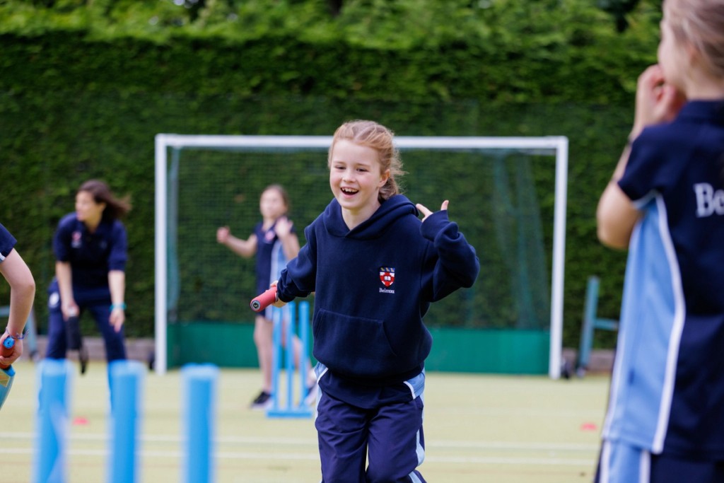 A focused image of a Belmont mill hill prep pupil outdoors 