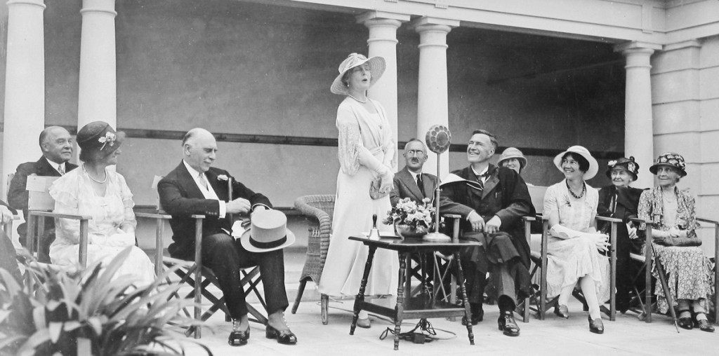 Countess Athlone at Belmont swimming pool opening in 1934 