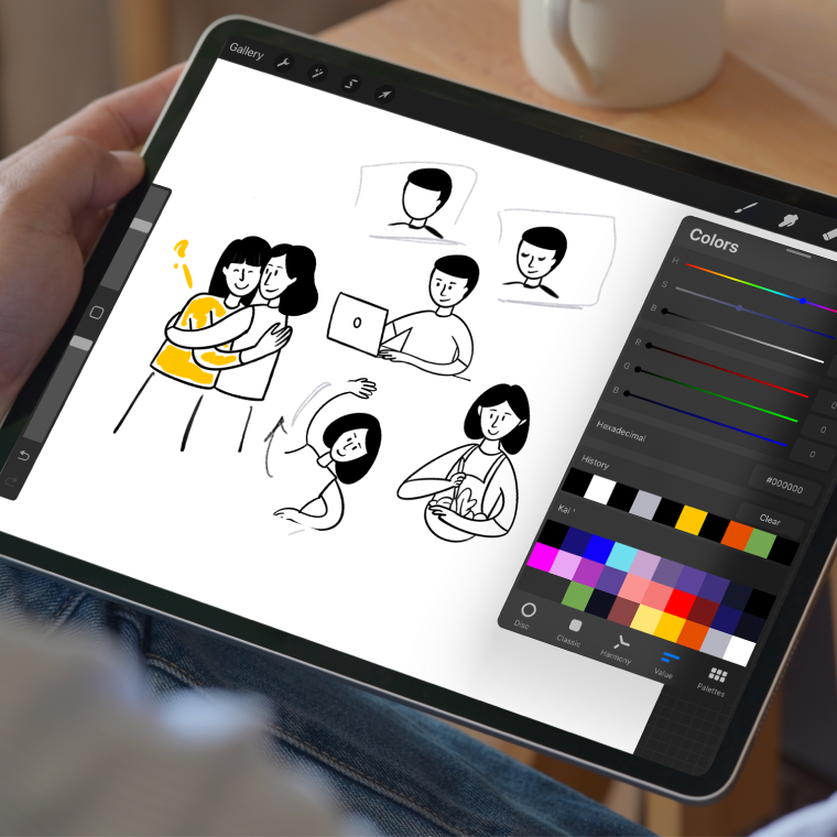 Playful illustrations and subtle animations bring warmth and personality to the interface.