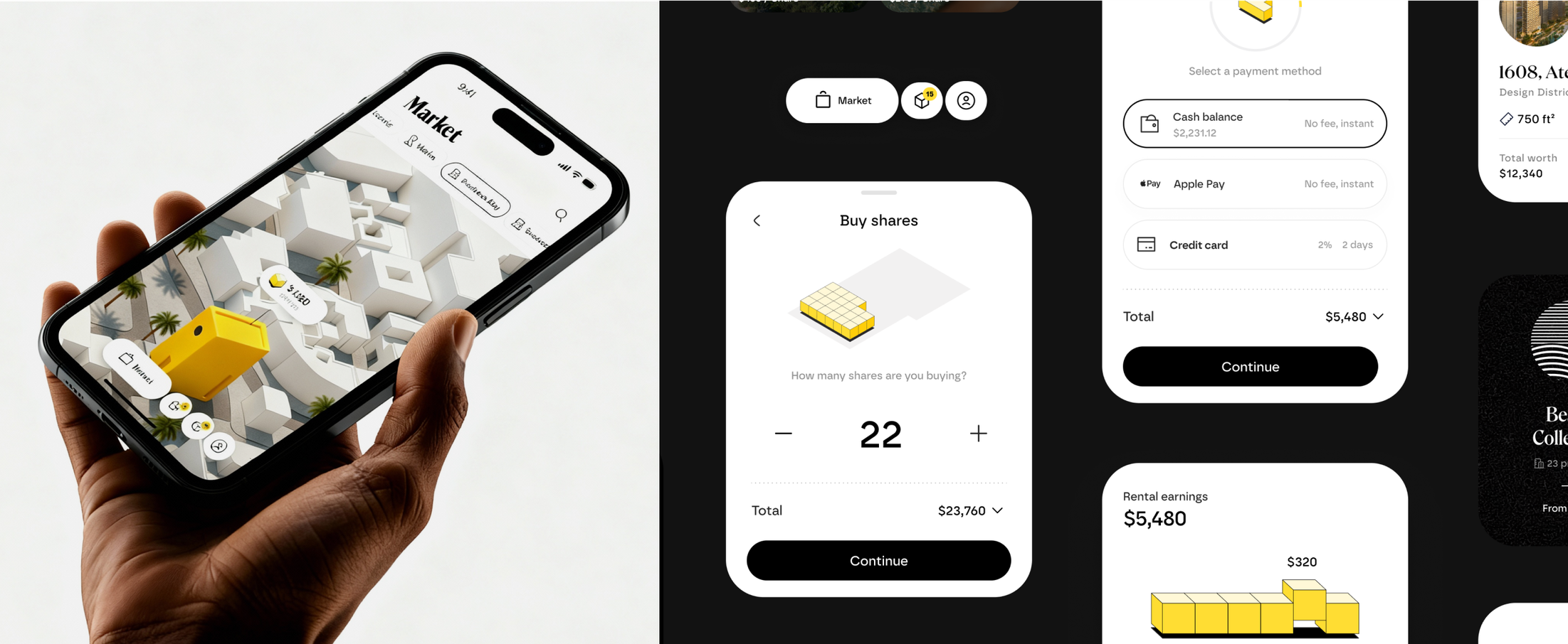 Tiles app screens