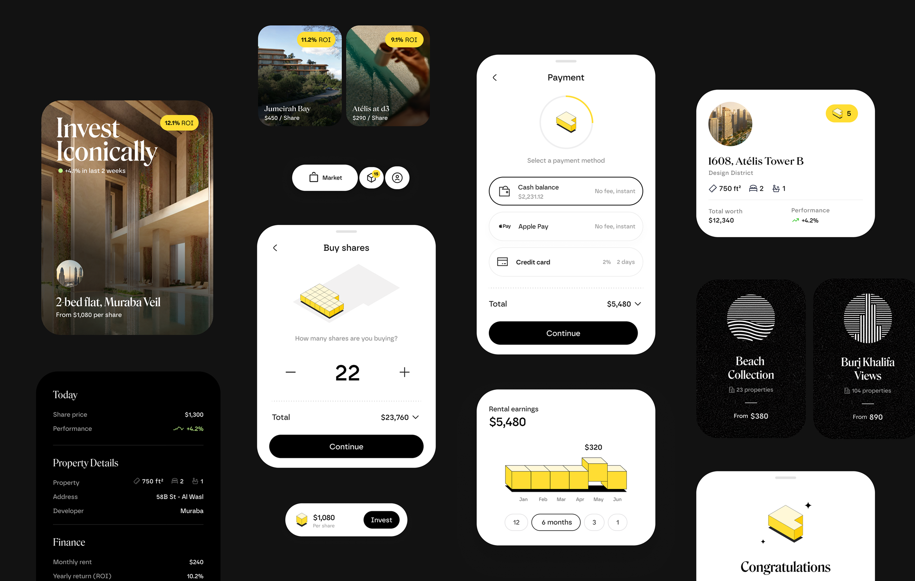 App screens