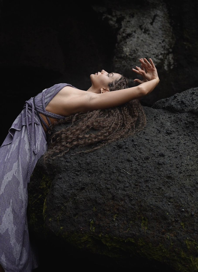 Woman on a rock