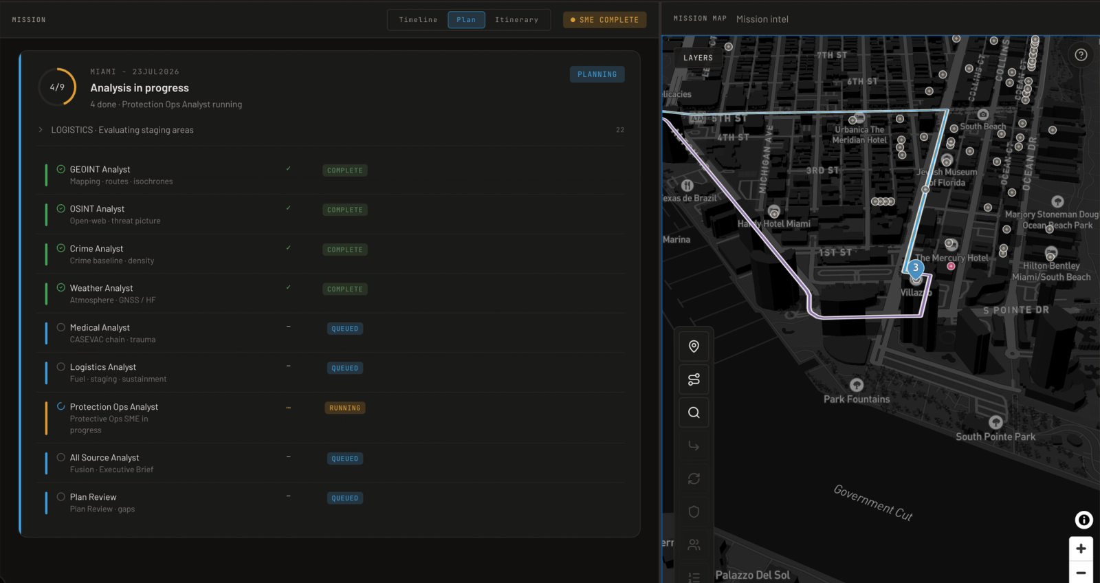 mission planning in progress