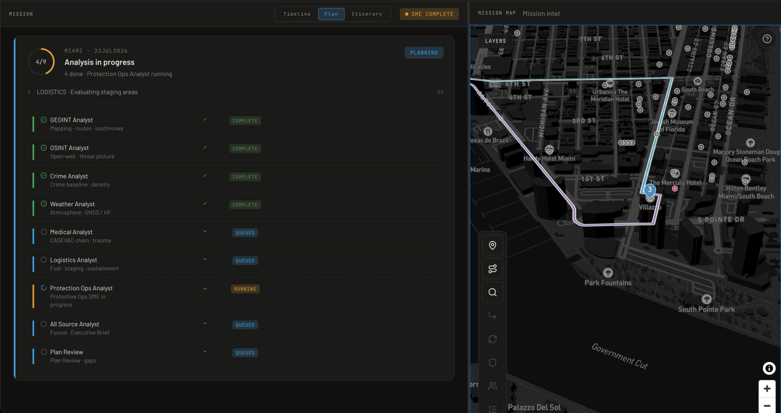 mission planning in progress