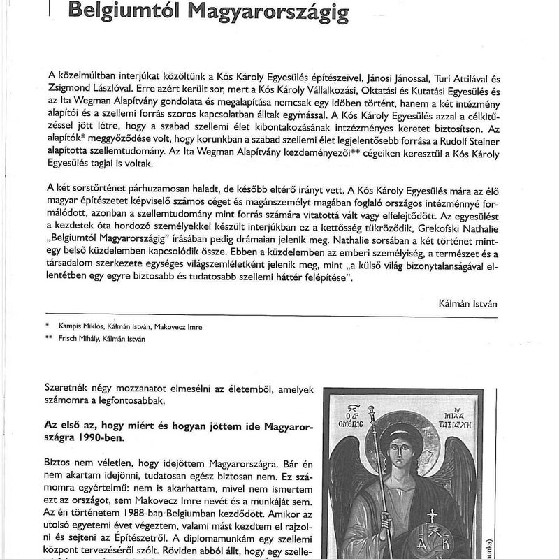 « De la Belgique à la Hongrie » — Szabad Gondolat