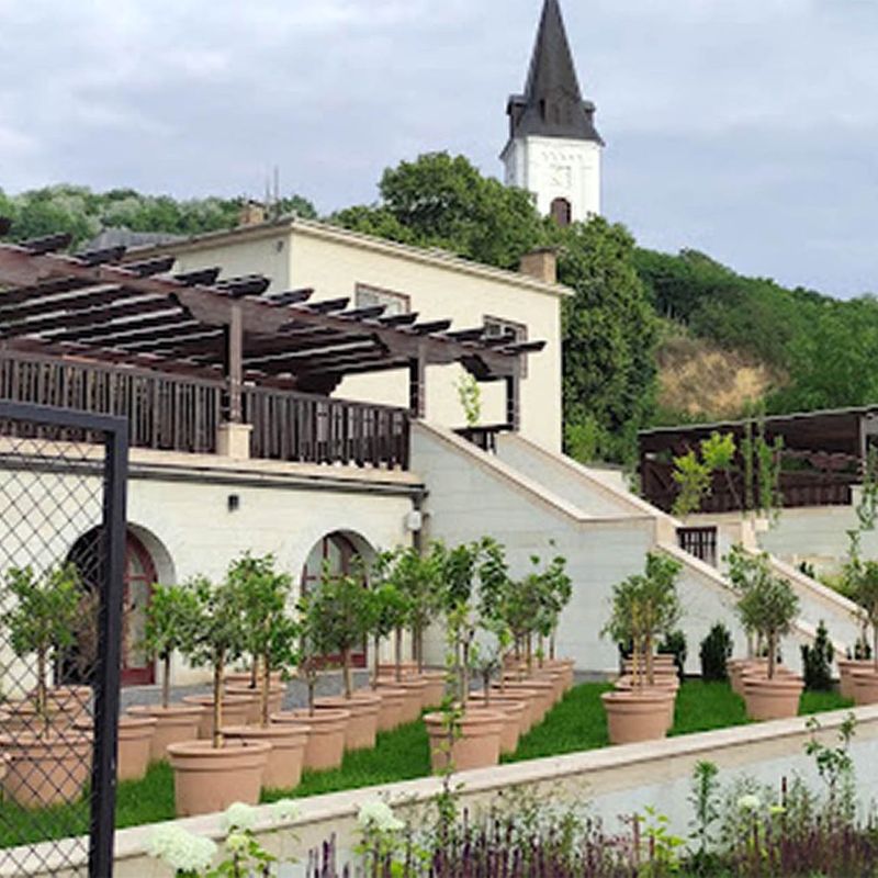 Tokaji fogadóépület kerti építményei