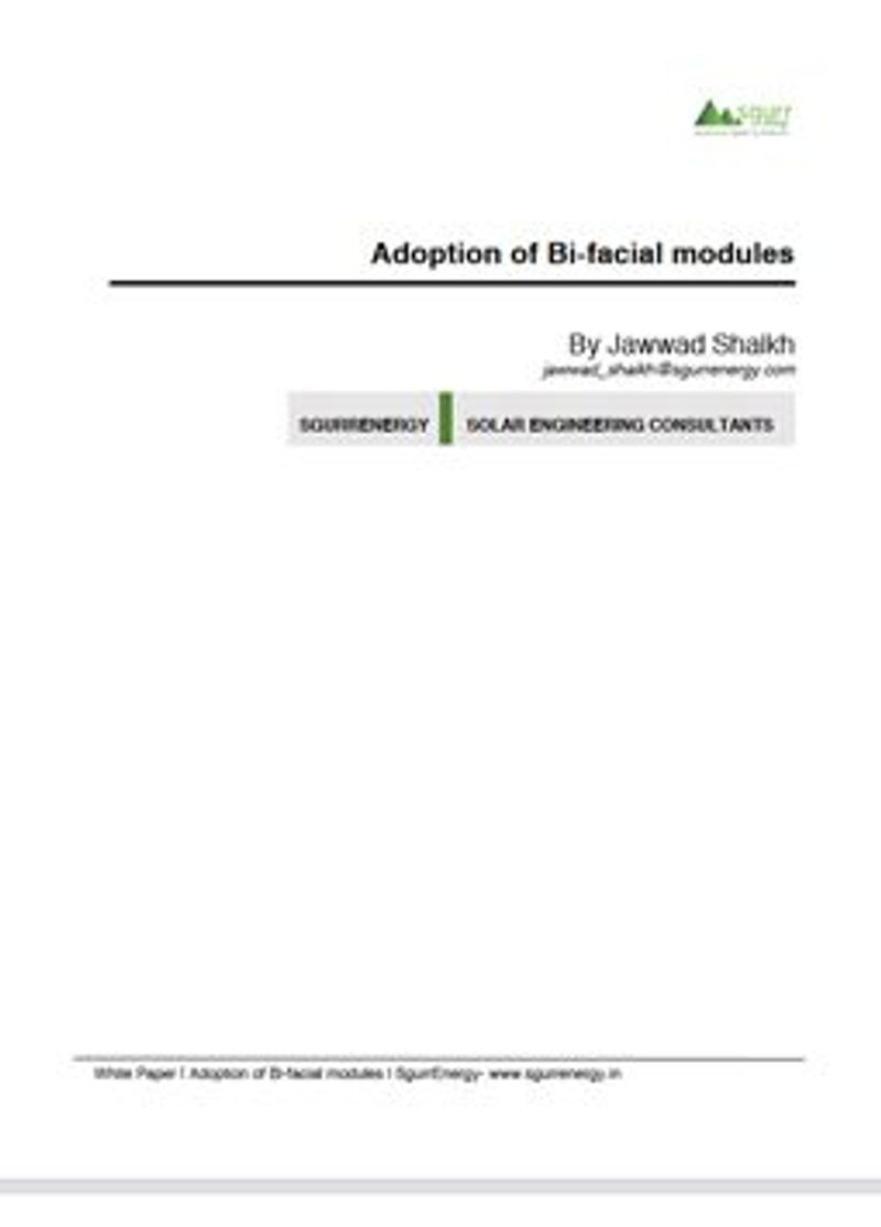 Adoption of Bi-facial modules