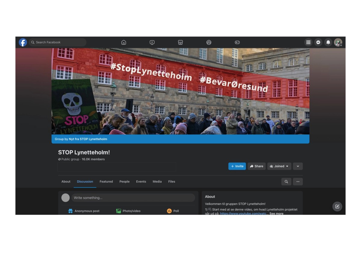 Ill. 4. Social media accounts ofthe organisation Byen for Borgerne (The City for Citizens). Illustration: Carina Thornval.