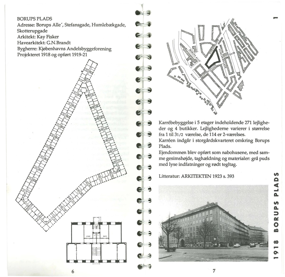 Ill. 2. Peder Duelund Mortensen and Mogens Fich, Kay Fisker: Københavnske boliger (Kunstakademiets Arkitektskole, 1993), 6-7.