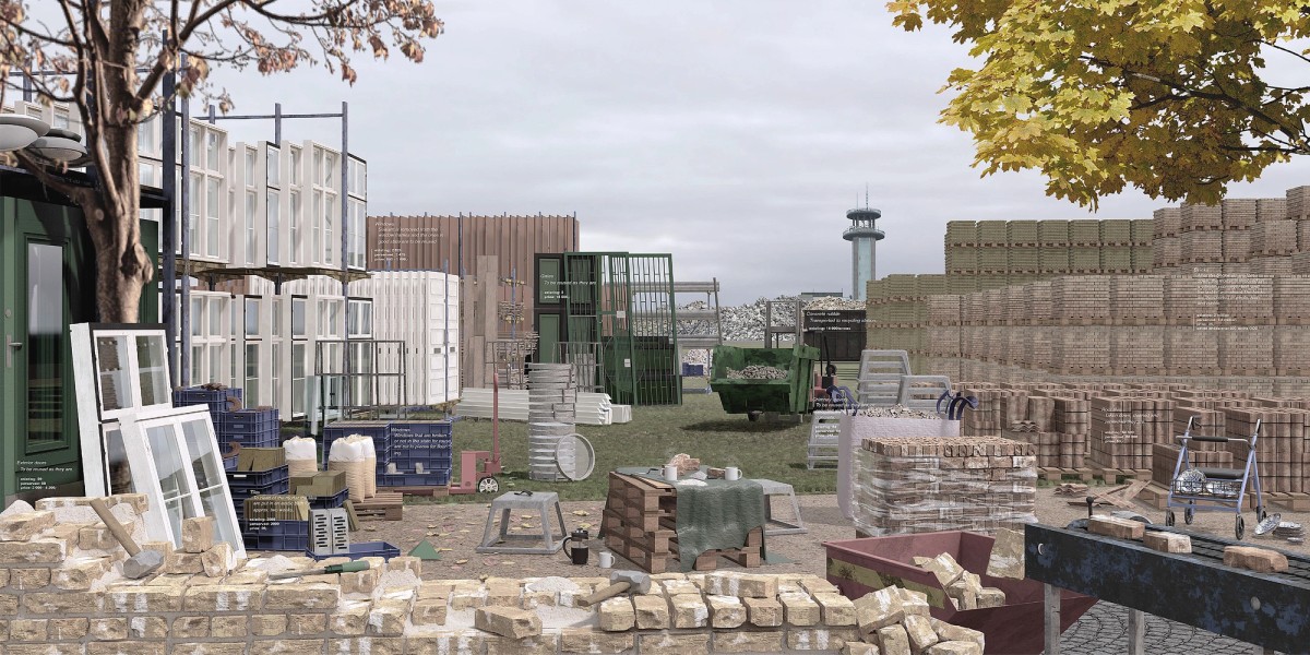 Ill.2. Deconstruction Sites: Unbuilding the Hornbækhus by Kay Fisker (1923) digital image by Adam Marcel Nielsen and Frida Nordvik, 2022