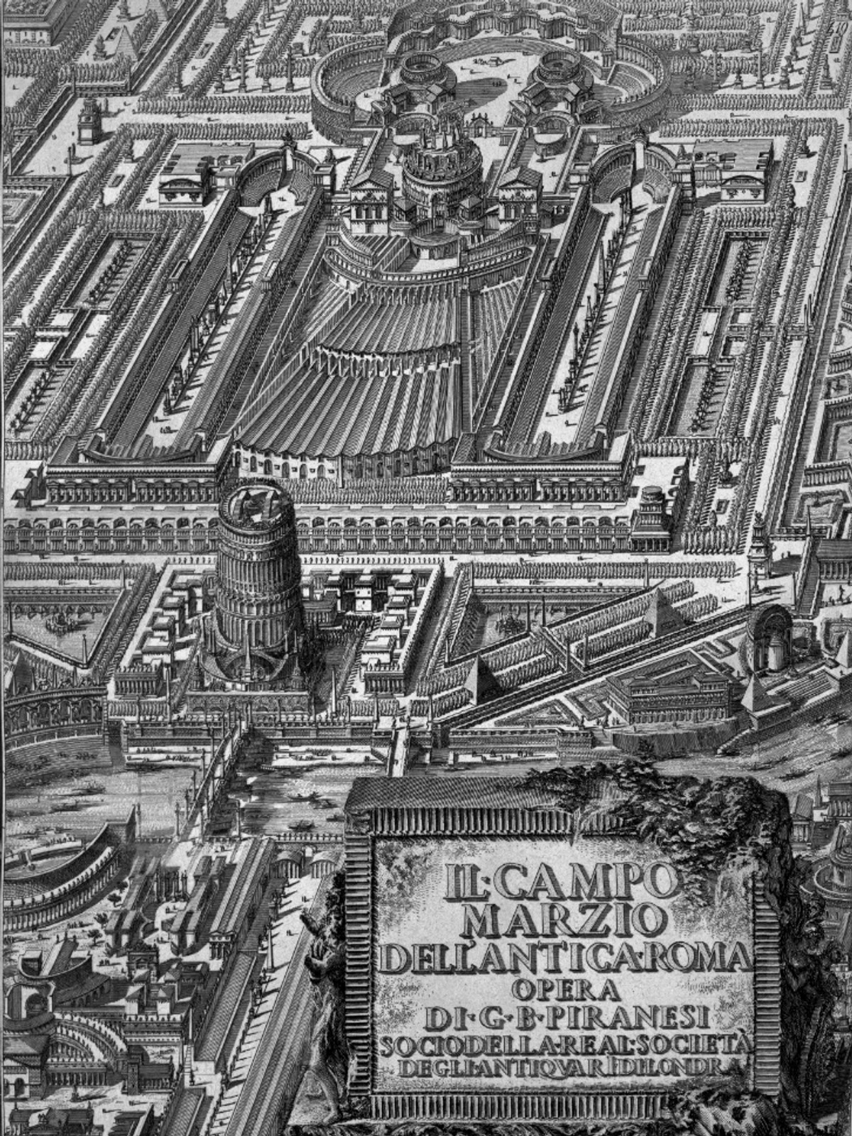 Ill. 1. Giovanni Battista Piranesi, Il Campo Marzio dell’Antica Roma, frontispiece, 1762.