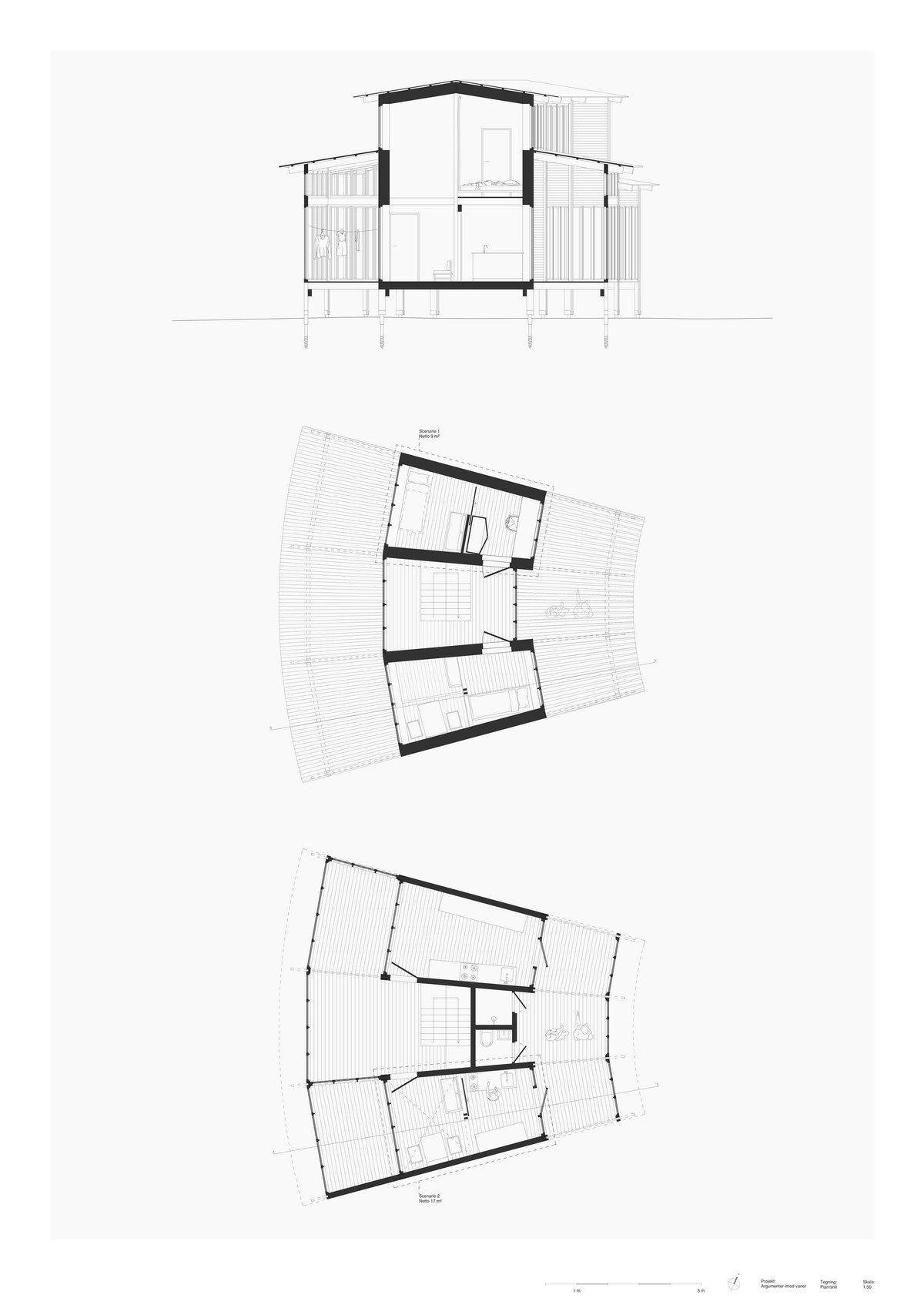 Ill. 6. Scenarie 1 og 2, små boliger, Lisa Stoltze Westander