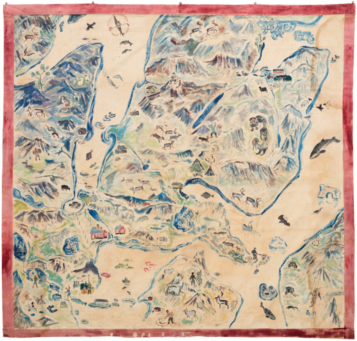 Ill.12. Billedtæppe forestillende Itinnera, uden titel, Jens Rosing, 1950. Med tilladelse fra Minik Rosing.