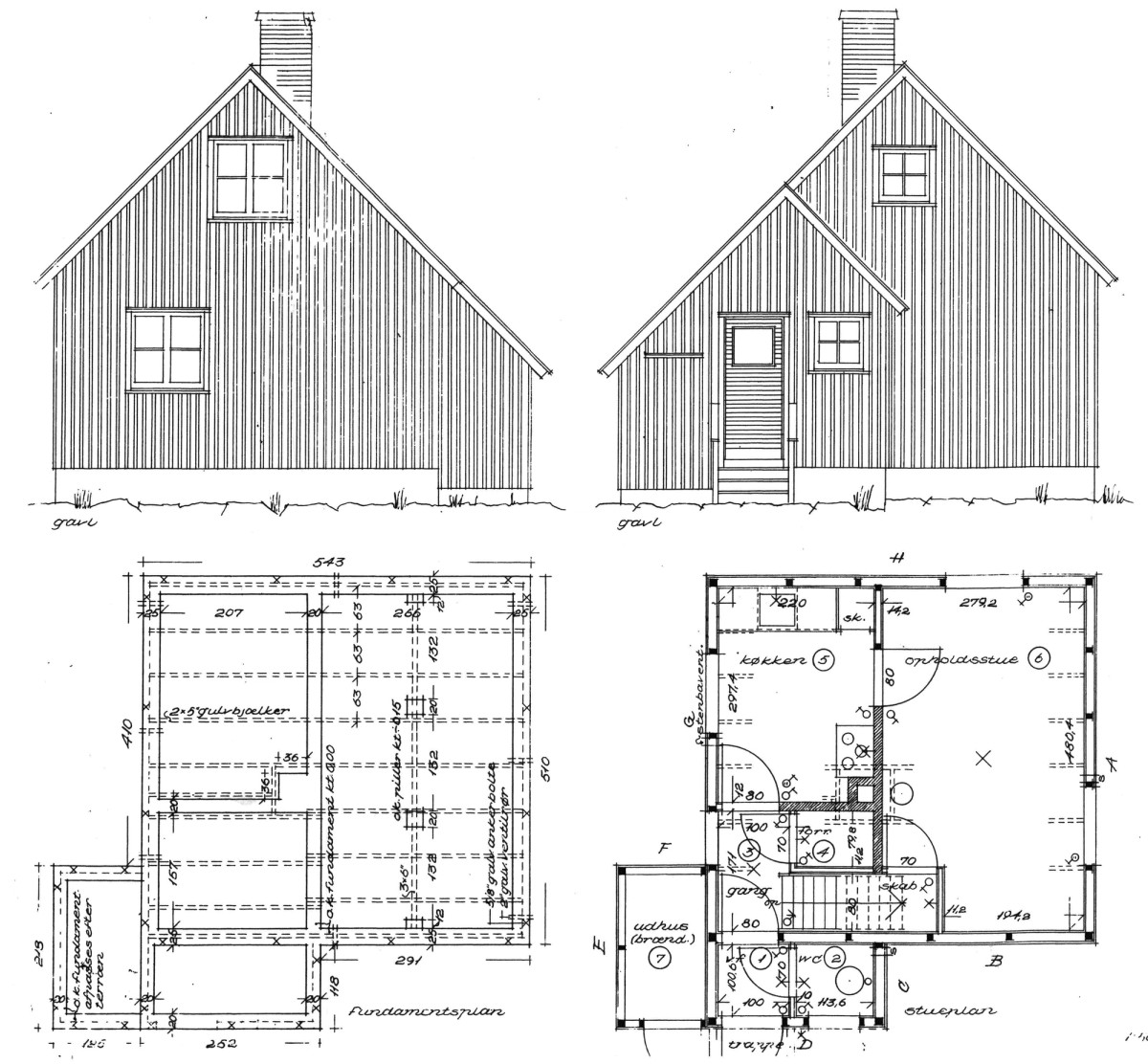 Ill 4. GTO Type House (Boligstøttehus Type 16), Ministeriet for Grønland, Grønlands Tekniske Organisation, 1957. Image credit: Grønlands Nationalmuseum og Arkiv.