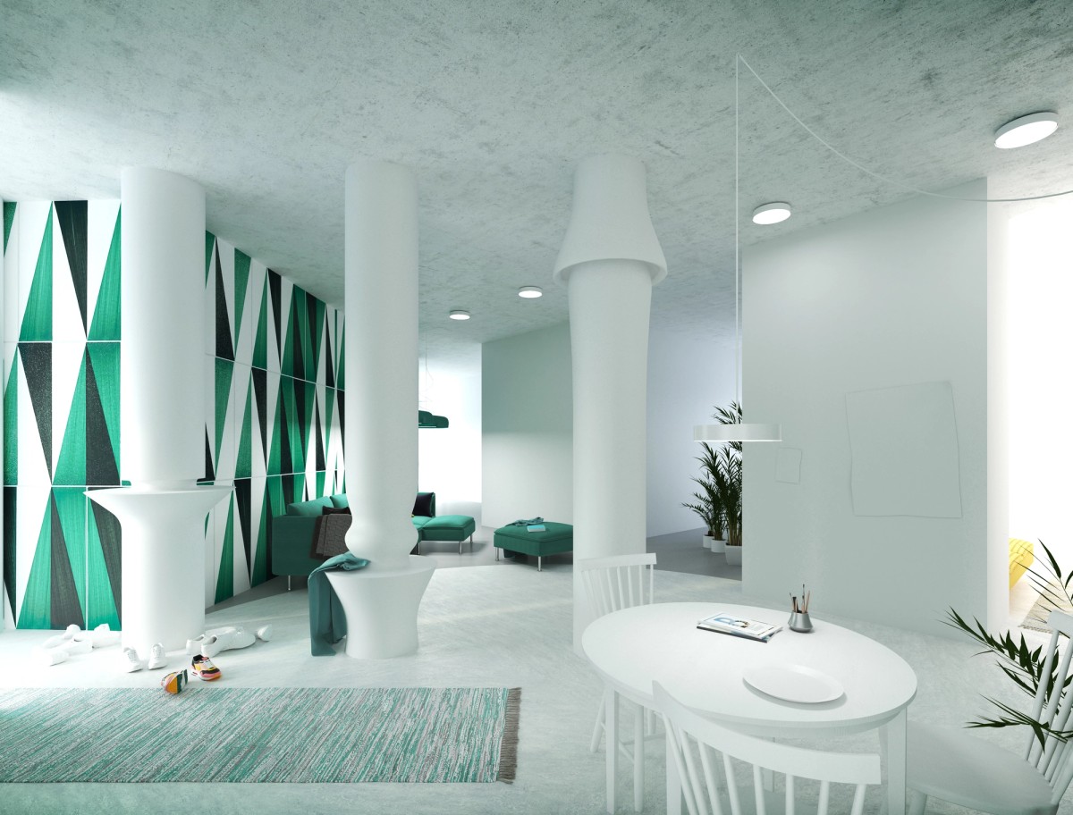 Ill. 6. Visualization, Palazzo plan, Kista Science Tower, Stockholm. Secretary, 2024.