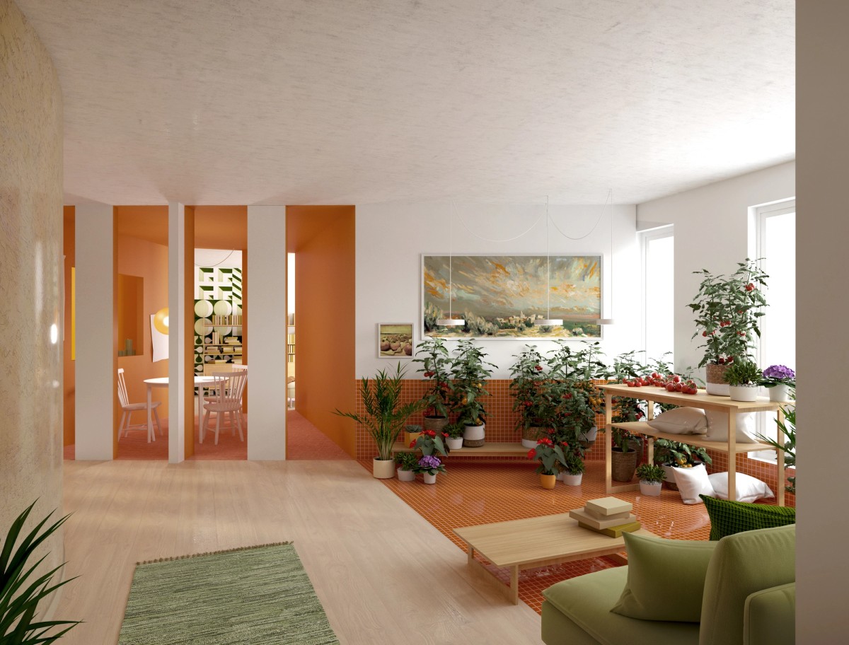 Ill. 8. Visualization, Palazzo plan, Alviks strand office complex, Stockholm. Secretary, 2024.