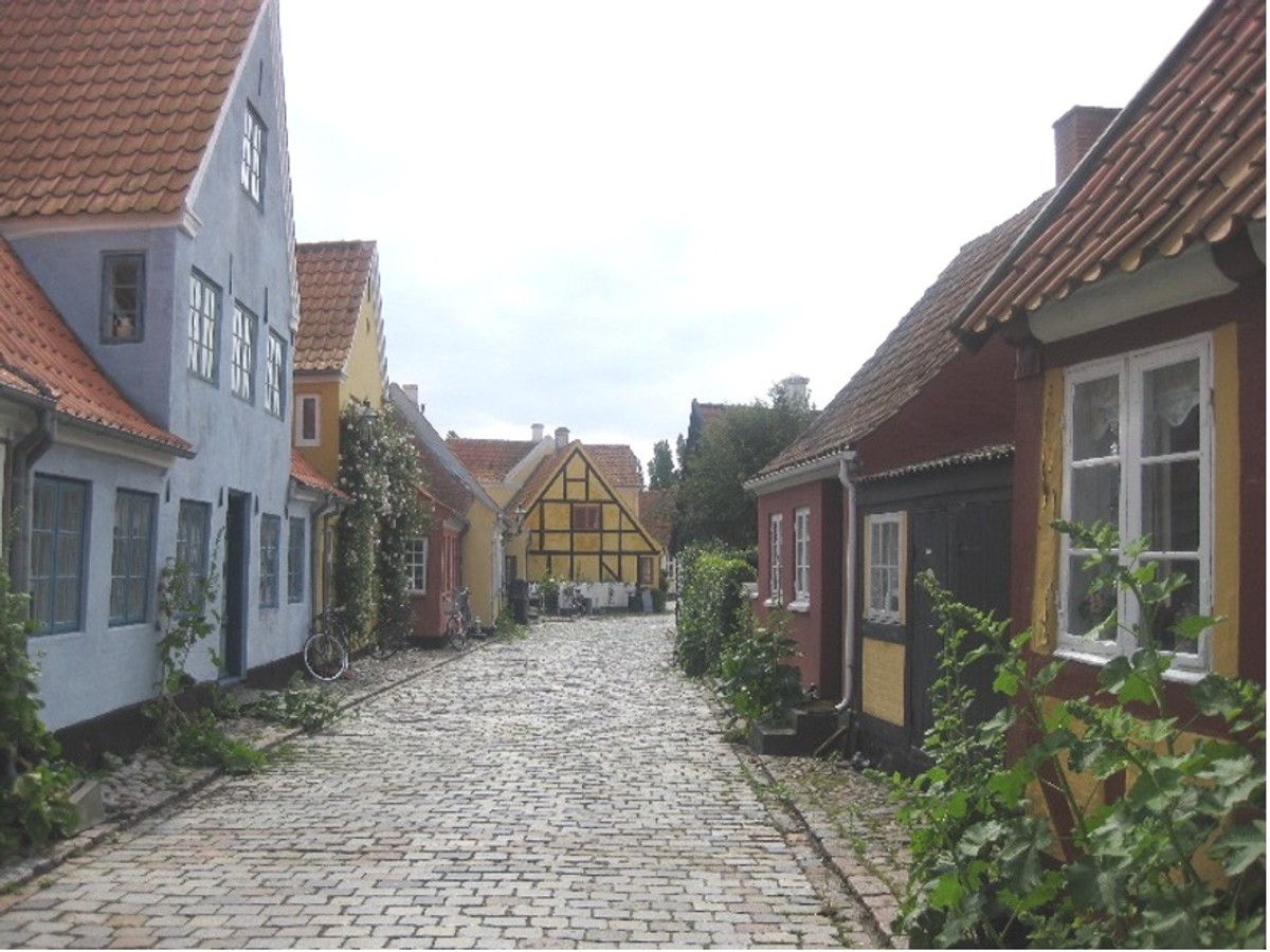 Ill. 5. Før i tiden var det meget vigtigt for bygherren ikke at stikke for meget ud i forhold til nabohusene eller byen eller egnen i det hele taget, hvis huset lå i en bygade eller en landsbygade. Dette ikke nedskrevne kodeks betød at man automatisk underordnede sig og tilpassede husene til helheden. Denne helhed er det vigtigt at opretholde den dag i dag, når man ombygger og istandsætter ældre huse i gamle bymiljøer. Foto: Søren Vadstrup