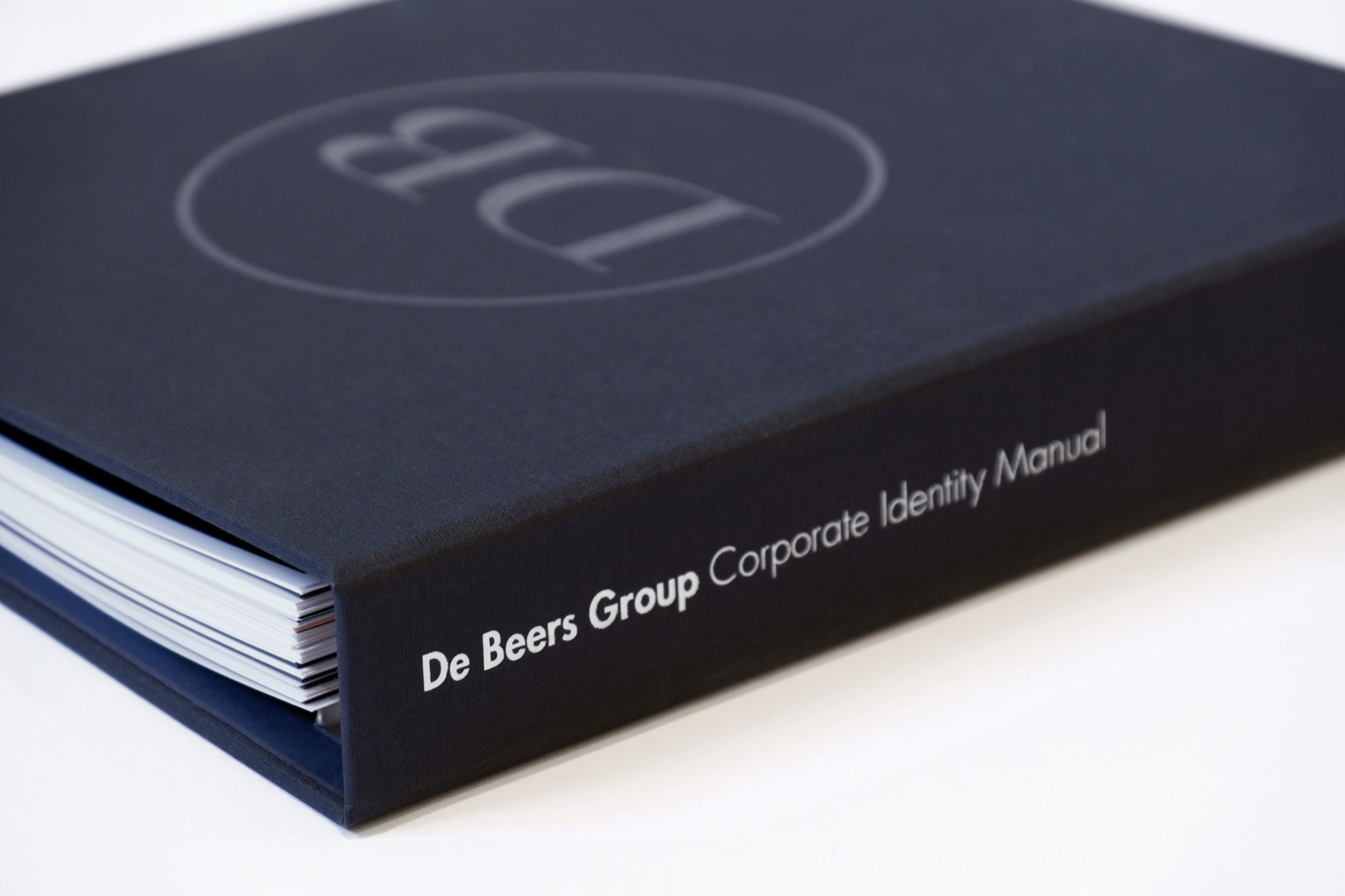 The spine of the De Beers Group Corporate Indentity Manual